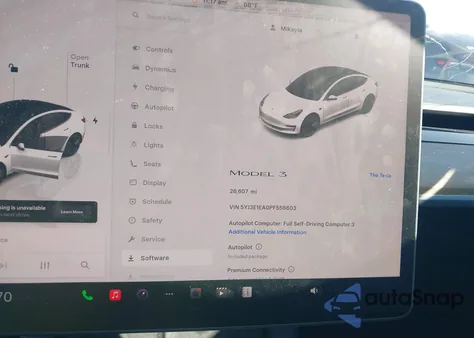 2023 Tesla Model 3 Rear-Wheel Drive z USA, uszkodzony, nr VIN 5YJ3E1EA0PF556603